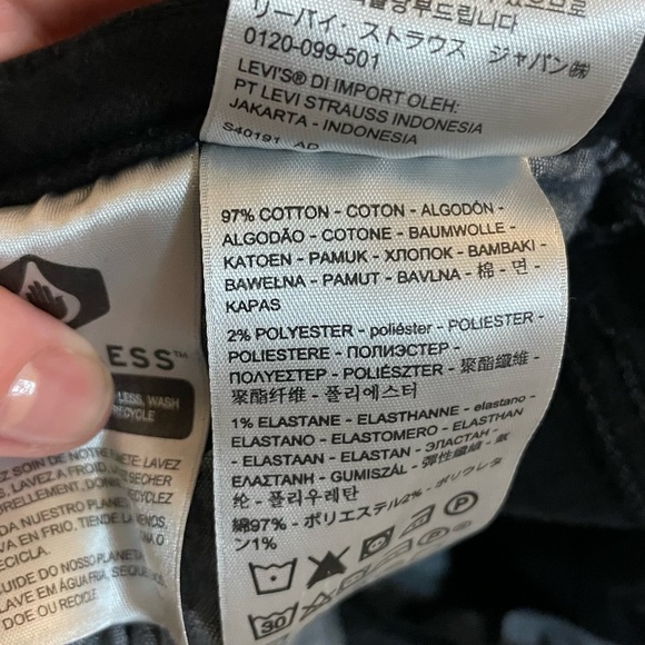 Levi's Black Denim Jeans - Picture 4 of 5